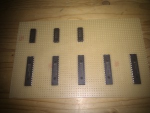 stripboard for inputs with MCP23017 and 4051 to solder